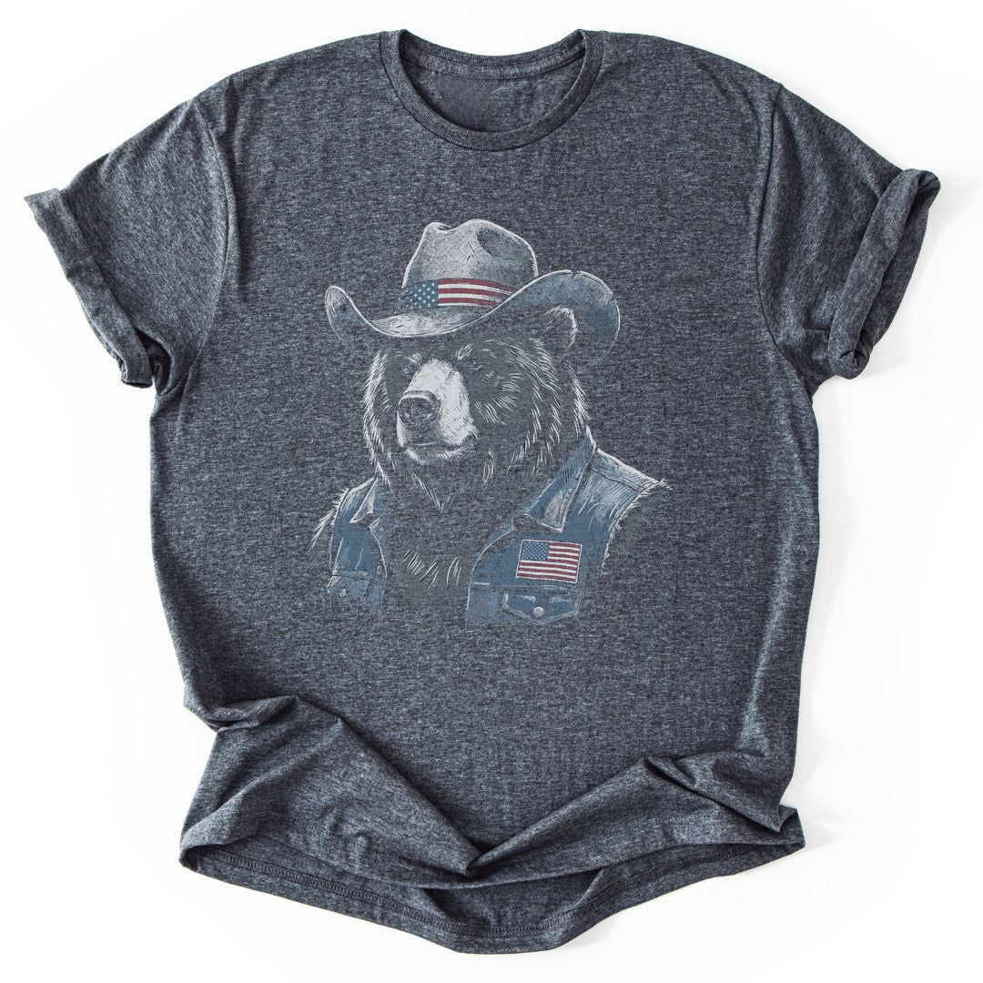USA Cool Bear T-Shirt - Nature Graphic Tee - Gift for Nature Lovers - Unisex