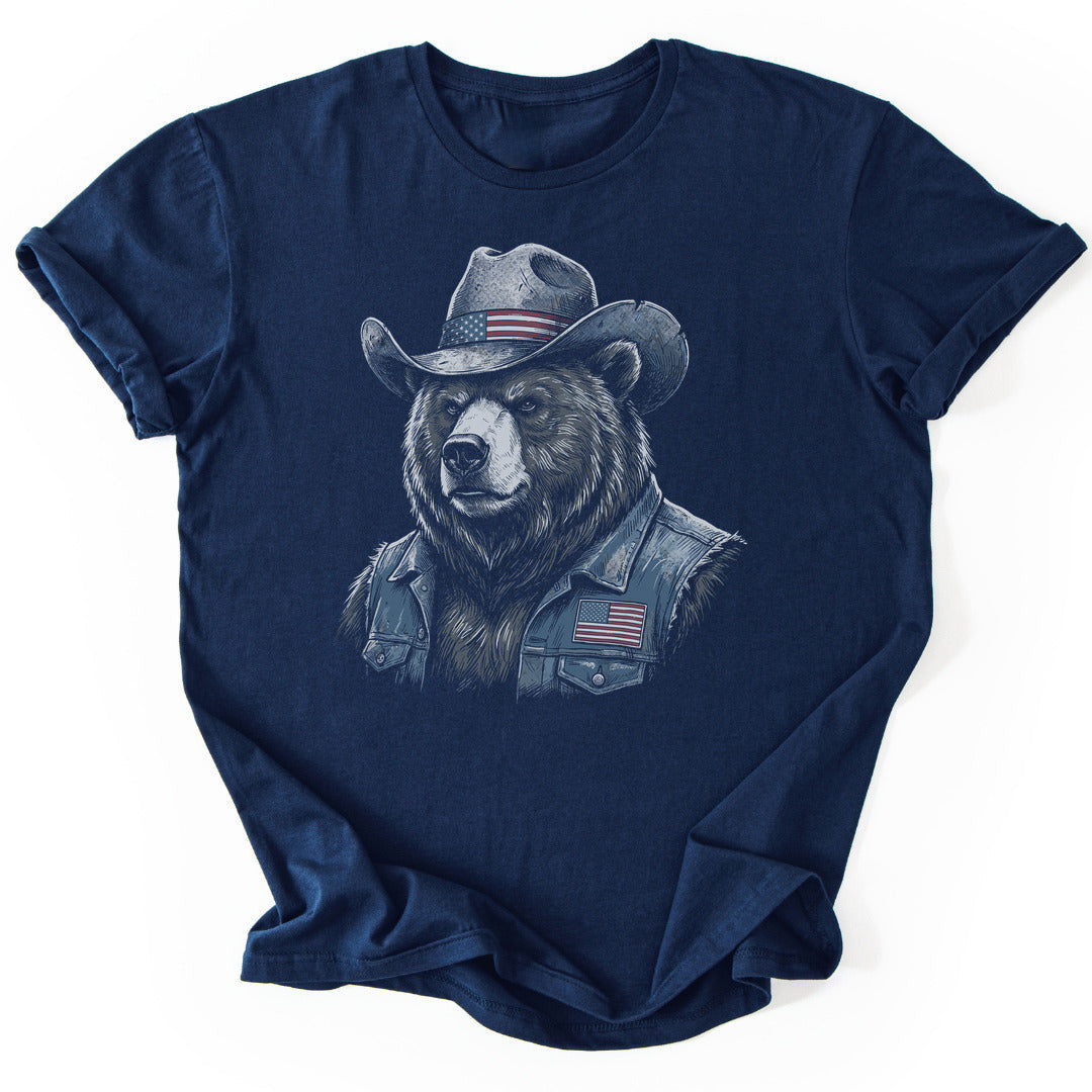 USA Cool Bear T-Shirt - Nature Graphic Tee - Gift for Nature Lovers - Unisex
