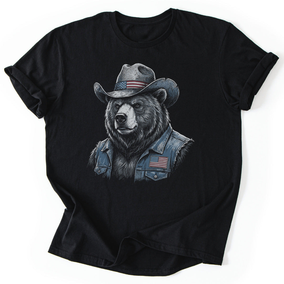 USA Cool Bear T-Shirt - Nature Graphic Tee - Gift for Nature Lovers - Unisex