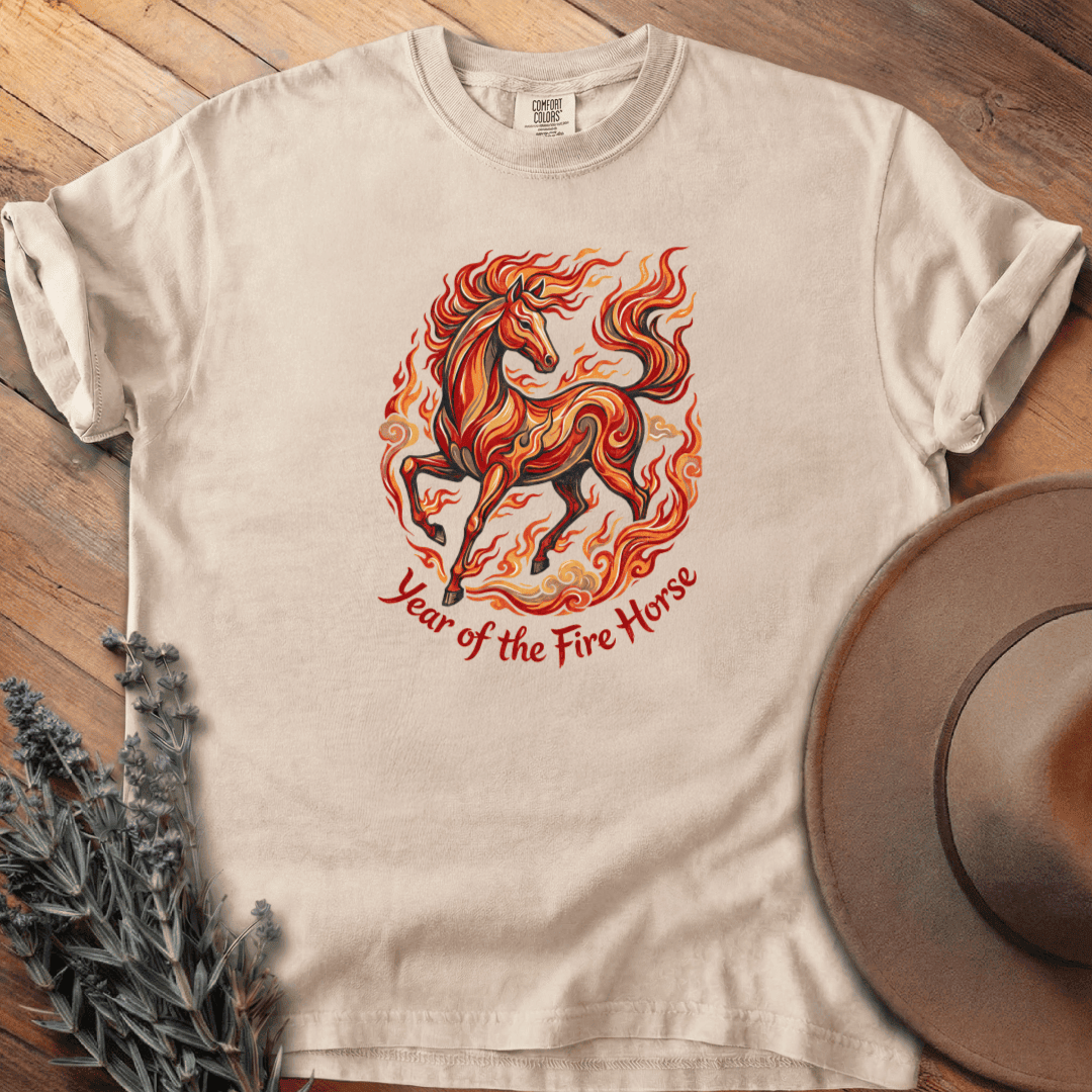 Year Of The Fire Horse 8 T-Shirt - Graphic Tee - Gift for Horse Lovers - Unisex
