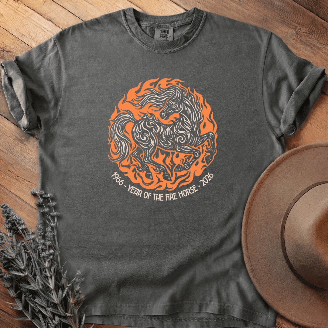 Year Of The Fire Horse 5 T-Shirt - Graphic Tee - Gift for Horse Lovers - Unisex