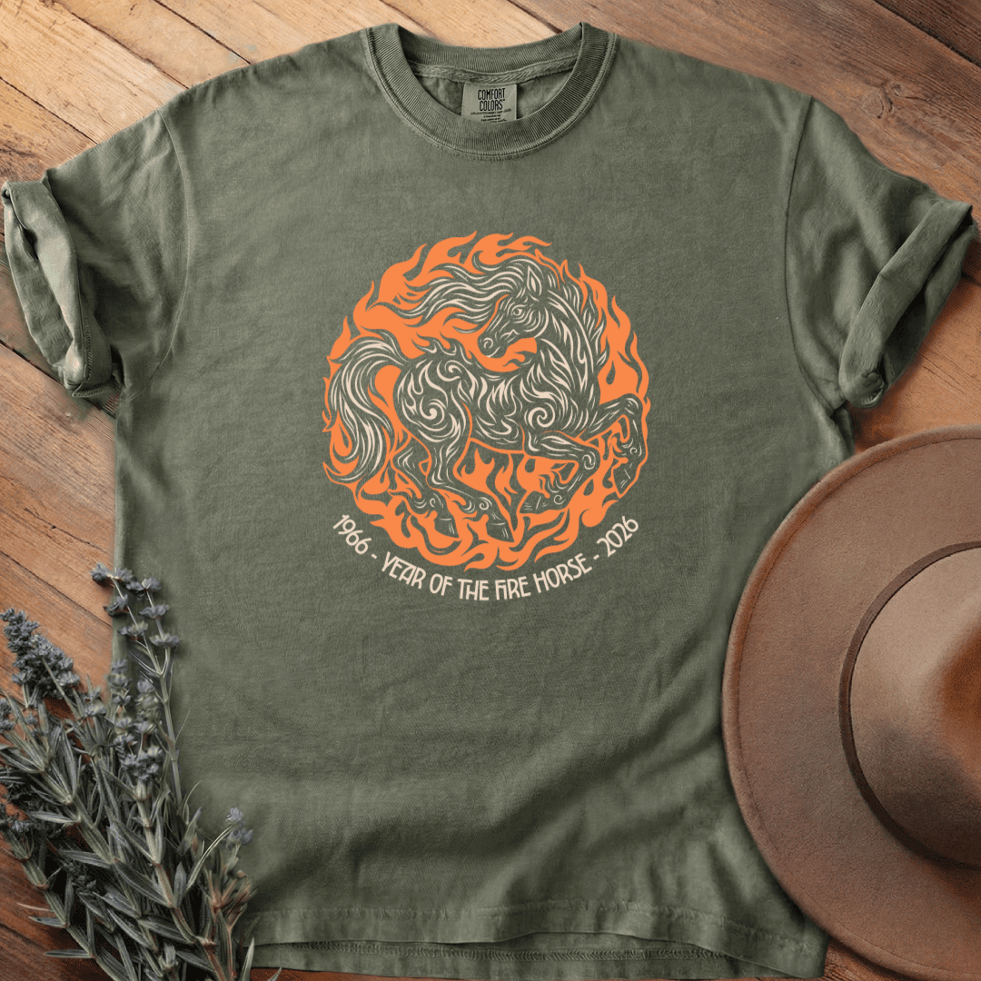Year Of The Fire Horse 5 T-Shirt - Graphic Tee - Gift for Horse Lovers - Unisex