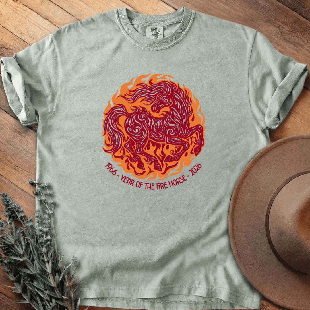 Year Of The Fire Horse 5 T-Shirt - Graphic Tee - Gift for Horse Lovers - Unisex