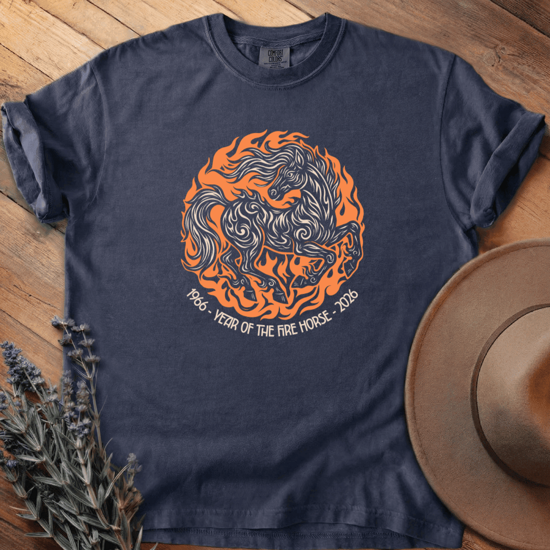 Year Of The Fire Horse 5 T-Shirt - Graphic Tee - Gift for Horse Lovers - Unisex