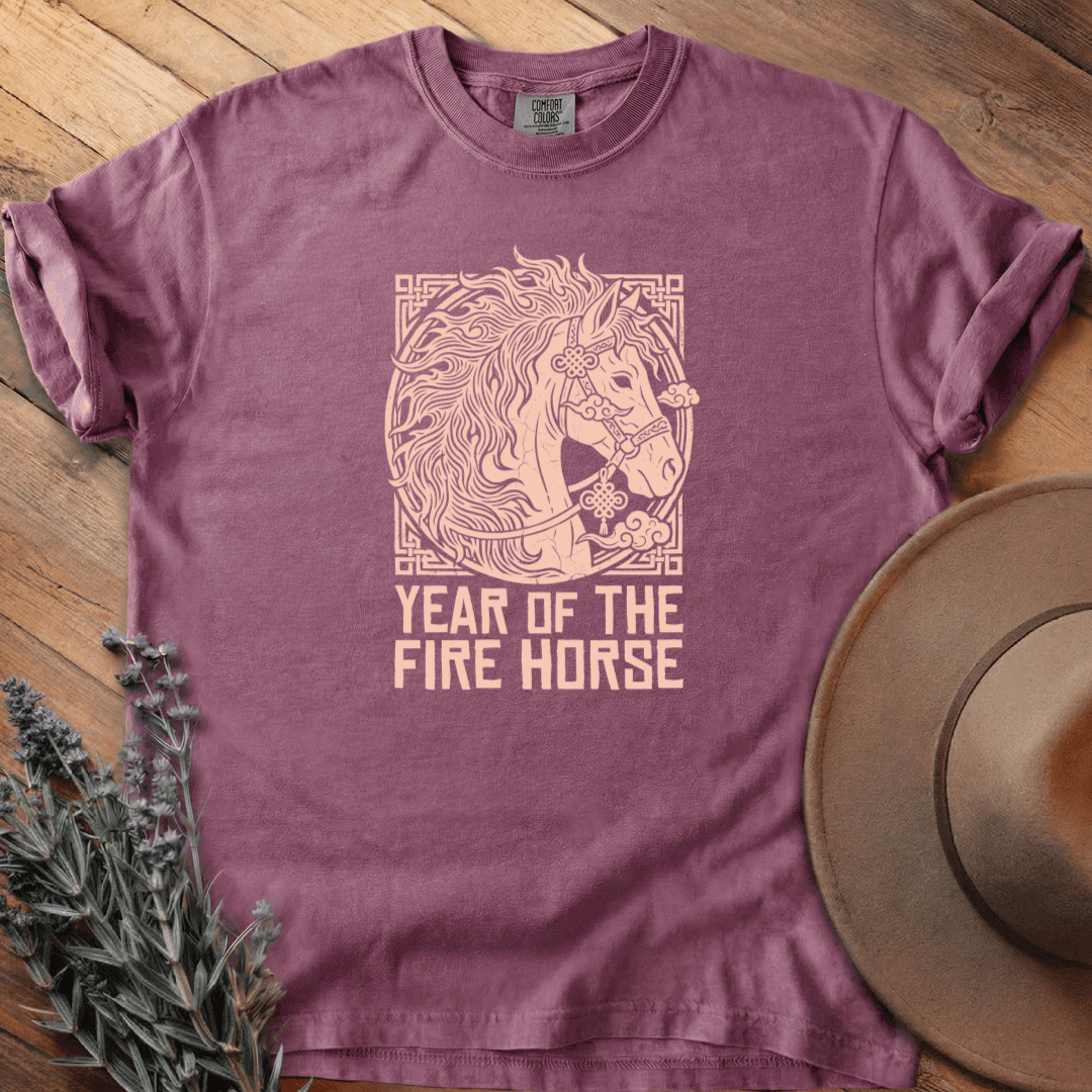 Year Of The Fire Horse 9 T-Shirt - Graphic Tee - Gift for Horse Lovers - Unisex