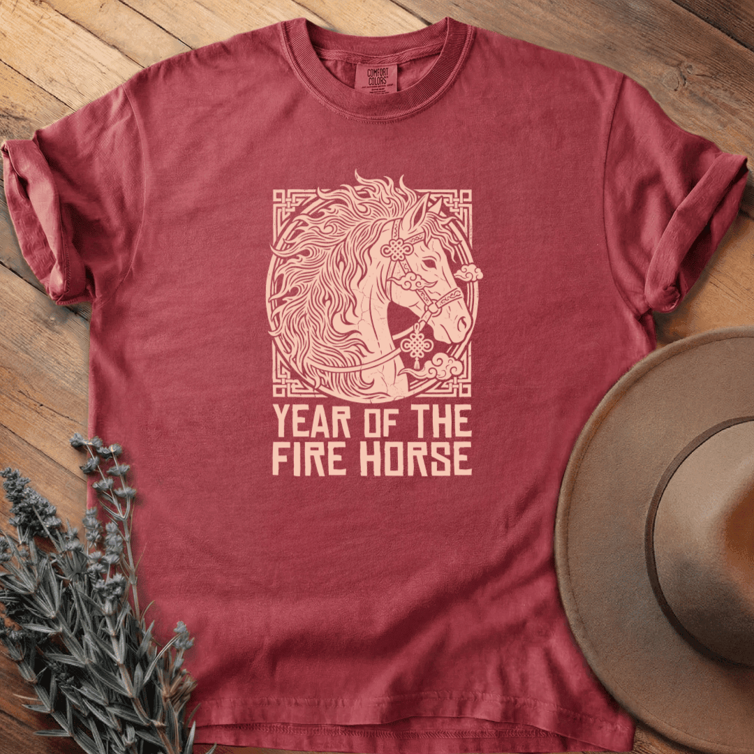 Year Of The Fire Horse 9 T-Shirt - Graphic Tee - Gift for Horse Lovers - Unisex
