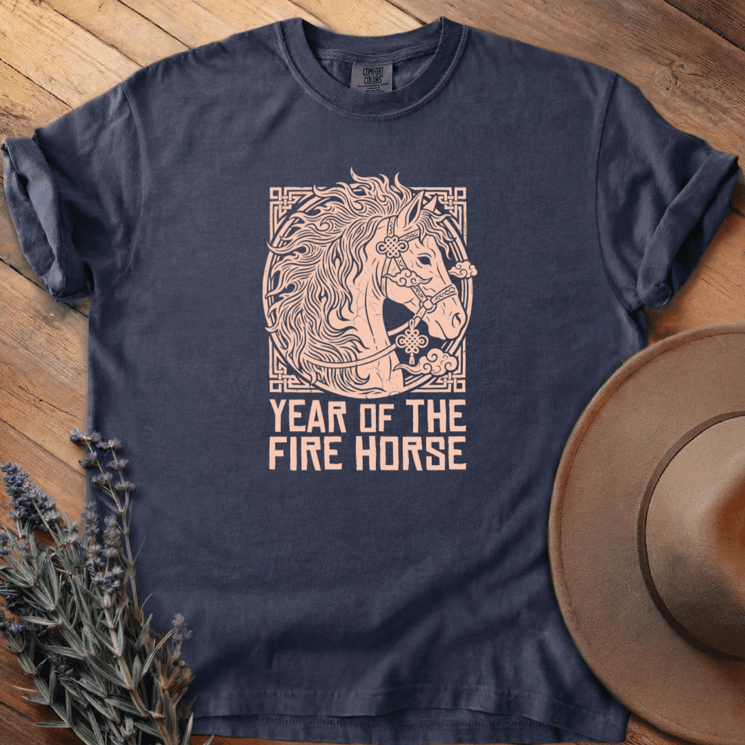 Year Of The Fire Horse 9 T-Shirt - Graphic Tee - Gift for Horse Lovers - Unisex