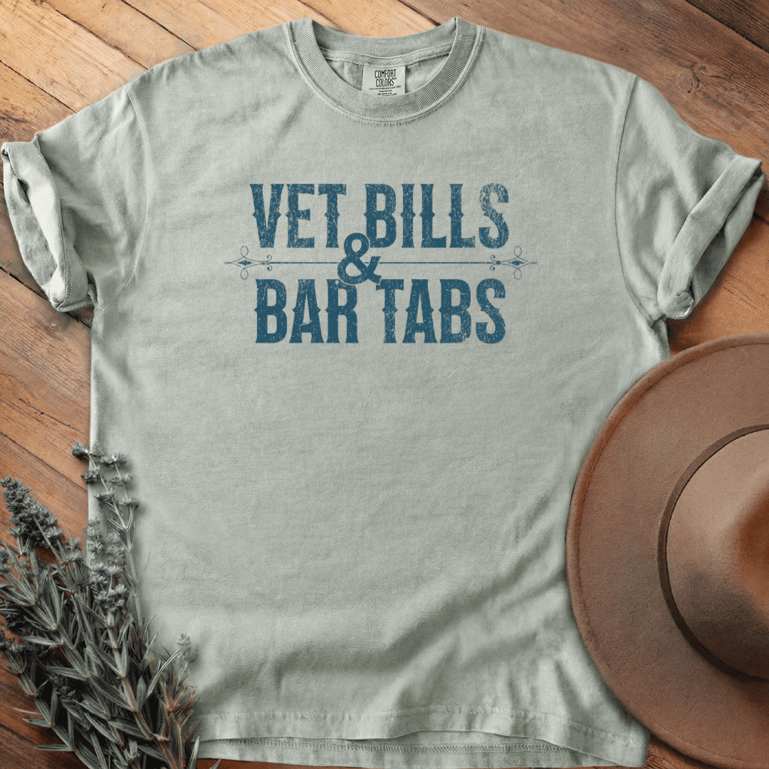 Vet Bills & Bar Tabs T-Shirt - Horse Graphic Tee - Gift for Horse Lovers - Unisex