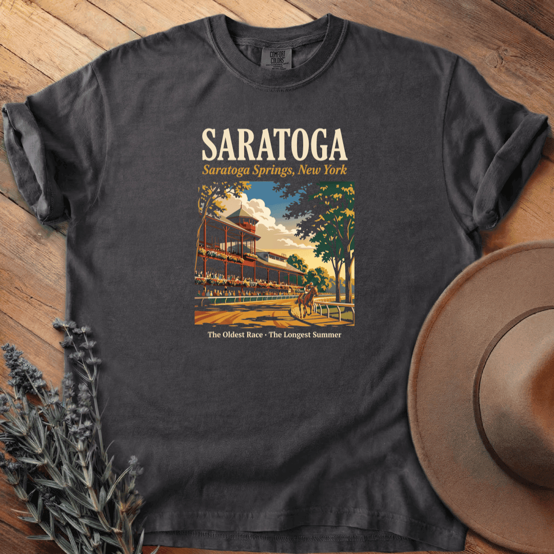 Poster Saratoga 1 T-Shirt - Horse Graphic Tee - Gift for Horse Lovers - Unisex