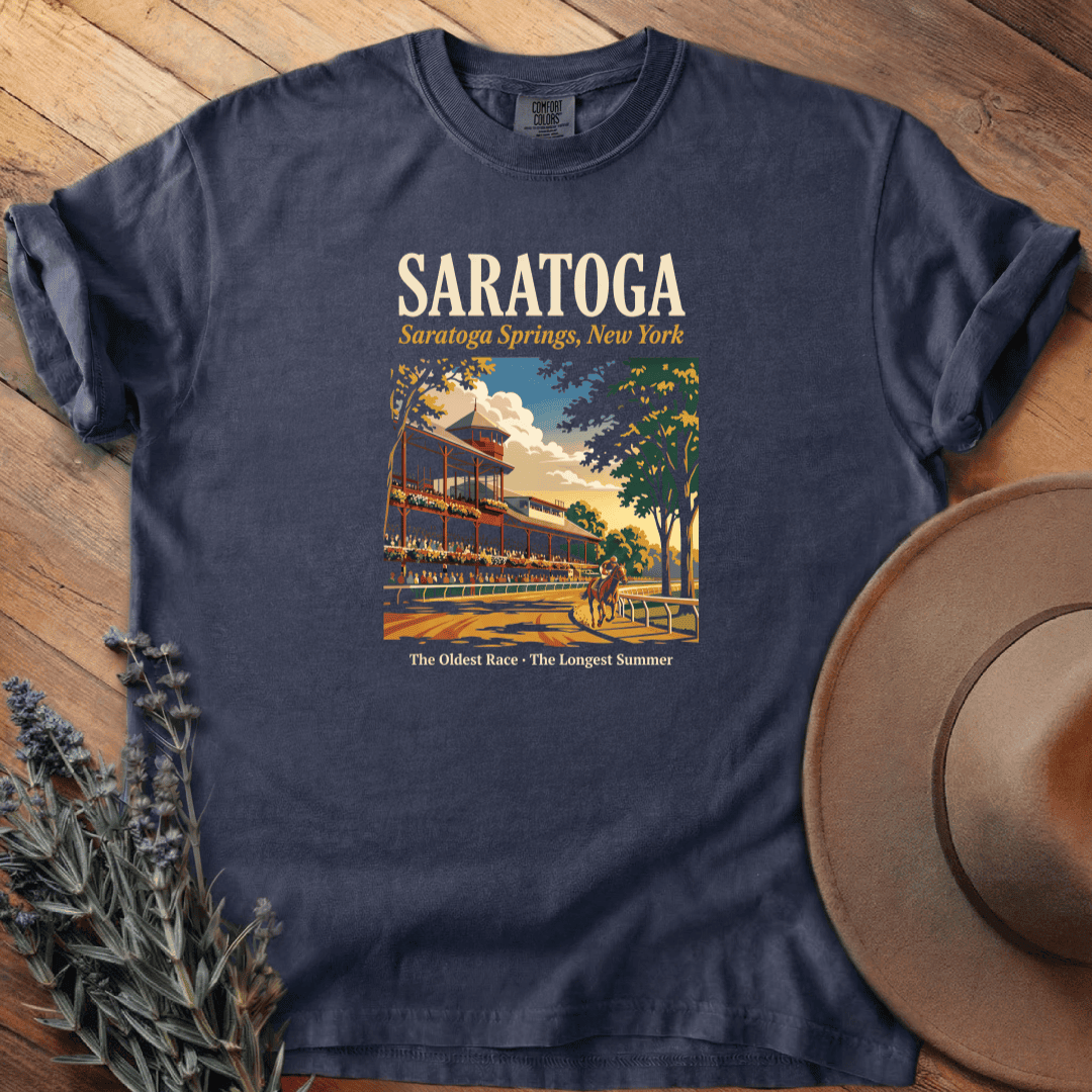 Poster Saratoga 1 T-Shirt - Horse Graphic Tee - Gift for Horse Lovers - Unisex