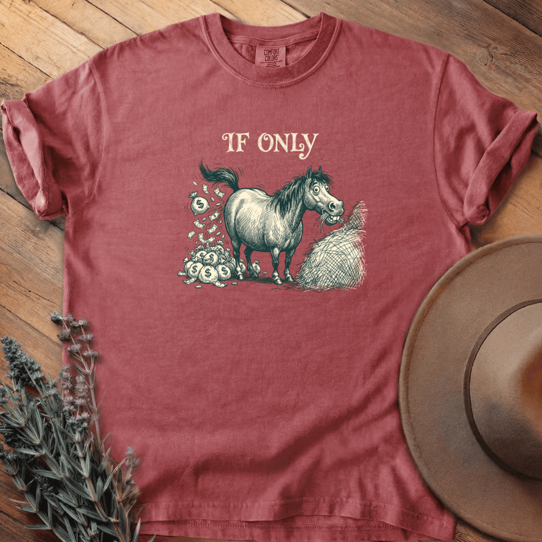 If Only T-Shirt - Horse Graphic Tee - Gift for Horse Lovers - Unisex