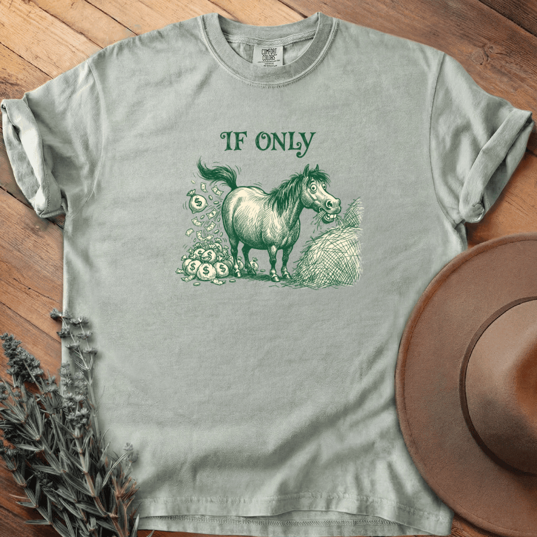 If Only T-Shirt - Horse Graphic Tee - Gift for Horse Lovers - Unisex