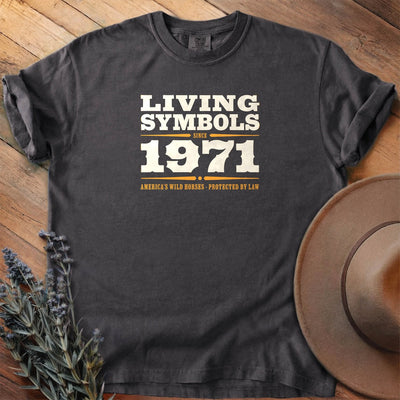 Living Symbols Since 1971 T-Shirt - Horse Graphic Tee - Gift for Horse Lovers - Unisex