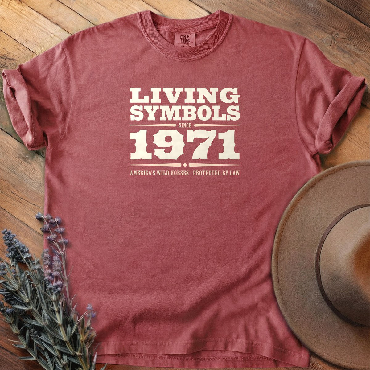 Living Symbols Since 1971 T-Shirt - Horse Graphic Tee - Gift for Horse Lovers - Unisex