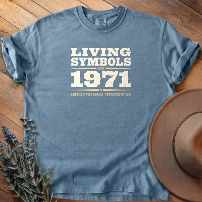 Living Symbols Since 1971 T-Shirt - Horse Graphic Tee - Gift for Horse Lovers - Unisex