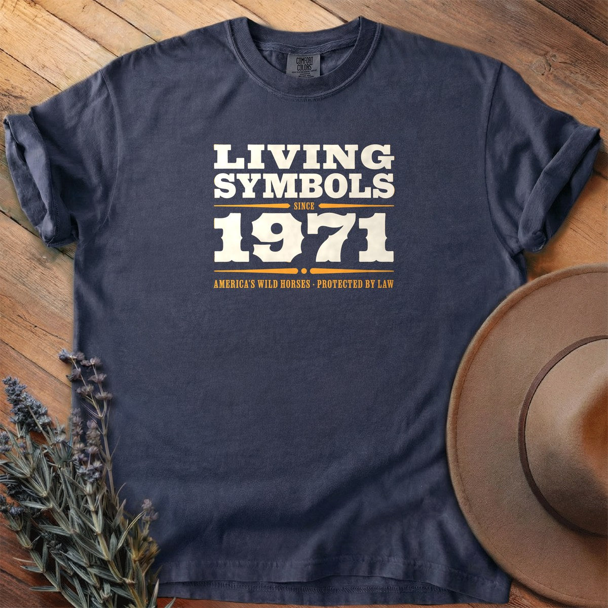 Living Symbols Since 1971 T-Shirt - Horse Graphic Tee - Gift for Horse Lovers - Unisex