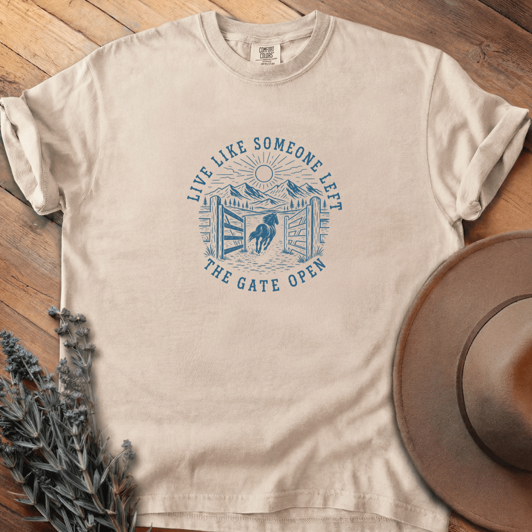 Open Gate T-Shirt - Horse Graphic Tee - Gift for Horse Lovers - Unisex