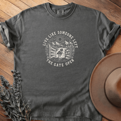 Open Gate T-Shirt - Horse Graphic Tee - Gift for Horse Lovers - Unisex