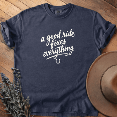 A Good Ride Fixes Everything 2 T-Shirt - Horse Graphic Tee - Gift for Horse Lovers - Unisex