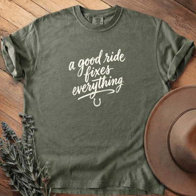 A Good Ride Fixes Everything 2 T-Shirt - Horse Graphic Tee - Gift for Horse Lovers - Unisex