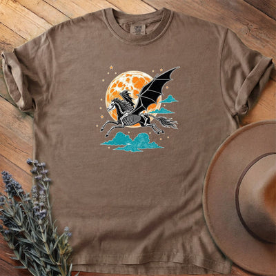 Skeleton Pegasus Harvest Moon T-Shirt - Horse Graphic Tee - Gift for Horse Lovers - Unisex
