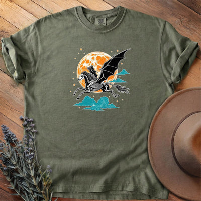 Skeleton Pegasus Harvest Moon T-Shirt - Horse Graphic Tee - Gift for Horse Lovers - Unisex