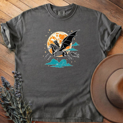 Skeleton Pegasus Harvest Moon T-Shirt - Horse Graphic Tee - Gift for Horse Lovers - Unisex