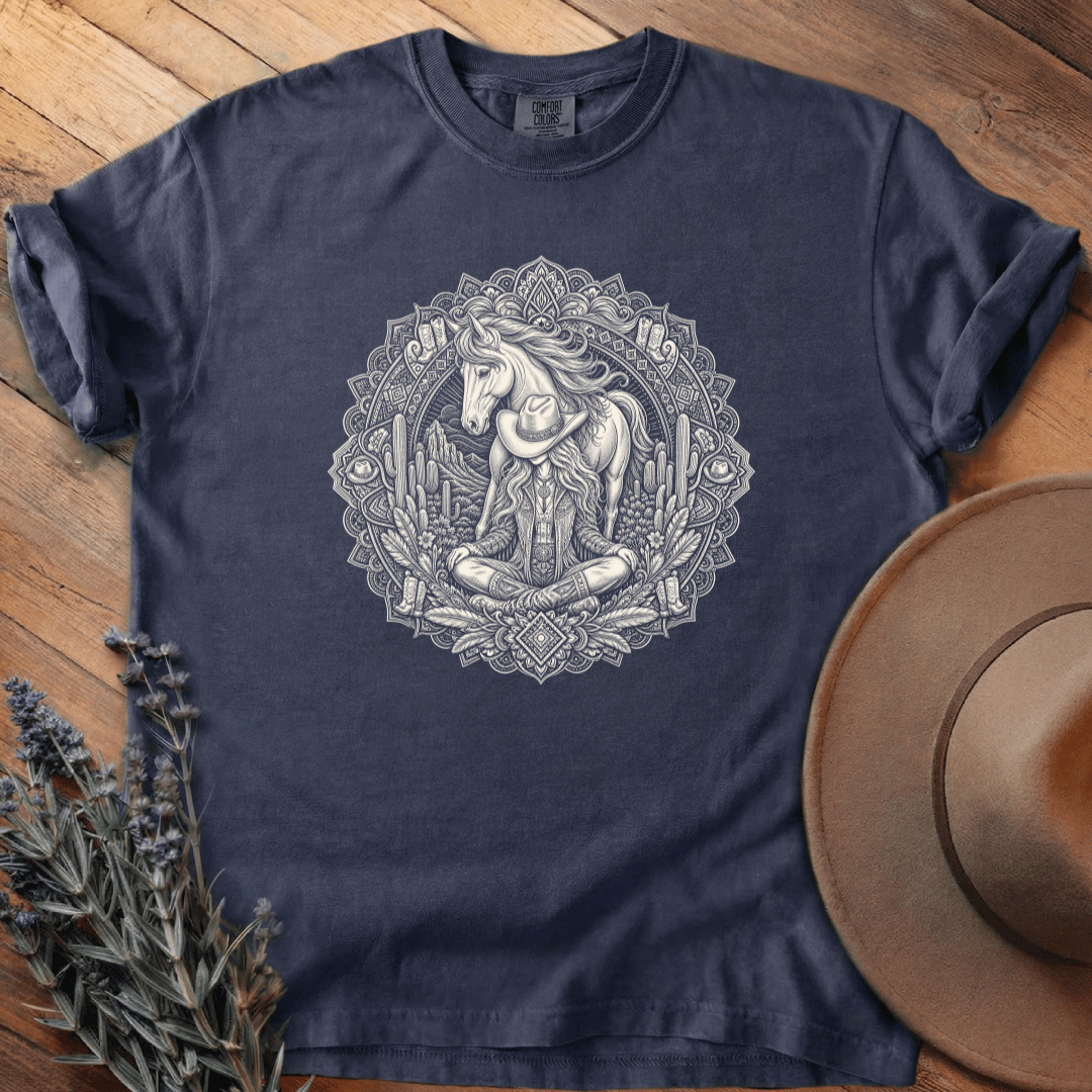 Mandala Cowgirl 1 T-Shirt - Horse Graphic Tee - Gift for Horse Lovers - Unisex