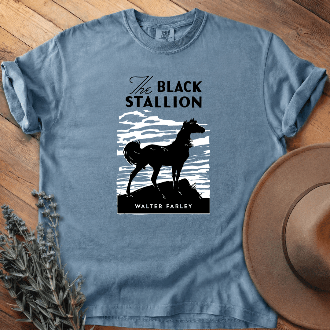 The Black Stallion Cover T-Shirt - Horse Graphic Tee - Gift for Horse Lovers - Unisex