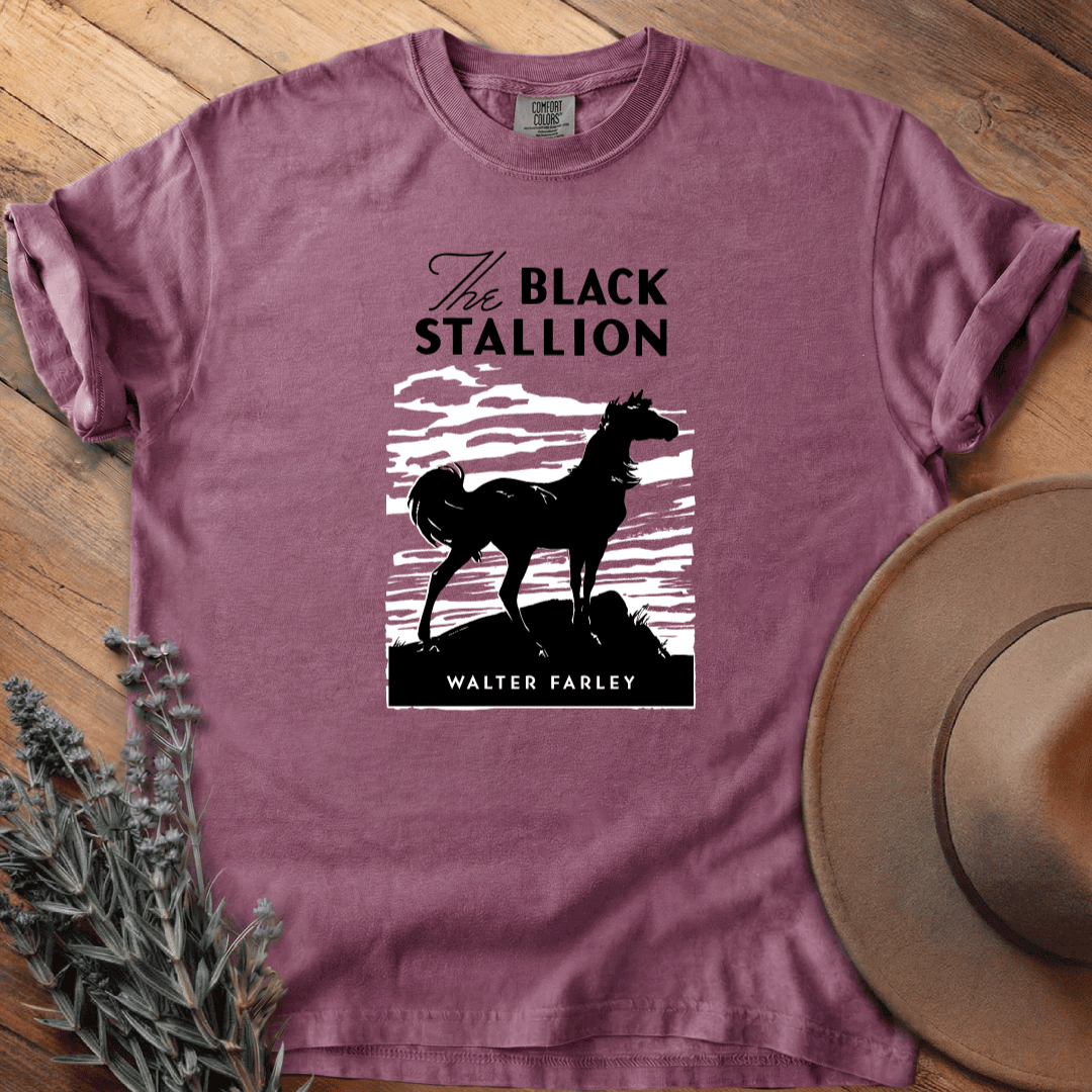 The Black Stallion Cover T-Shirt - Horse Graphic Tee - Gift for Horse Lovers - Unisex