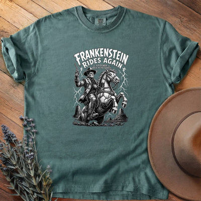 Frankenstein Rides Again T-Shirt - Horse Graphic Tee - Gift for Horse Lovers - Unisex