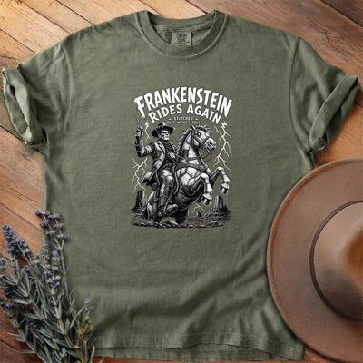 Frankenstein Rides Again T-Shirt - Horse Graphic Tee - Gift for Horse Lovers - Unisex