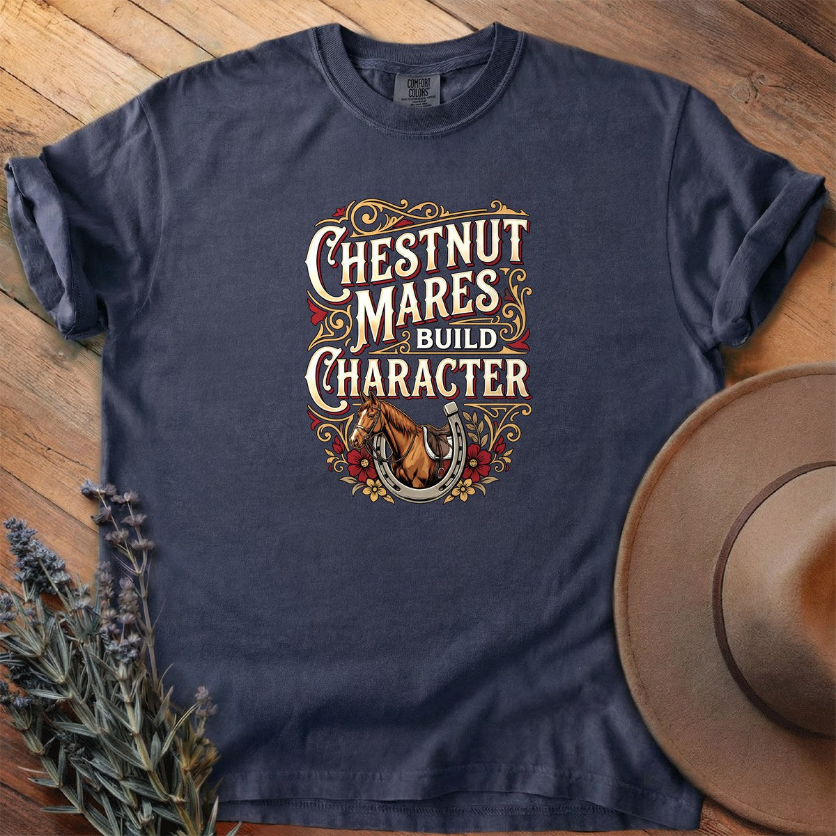 Chestnut Mare Build Character T-Shirt - Horse Graphic Tee - Gift for Horse Lovers - Unisex