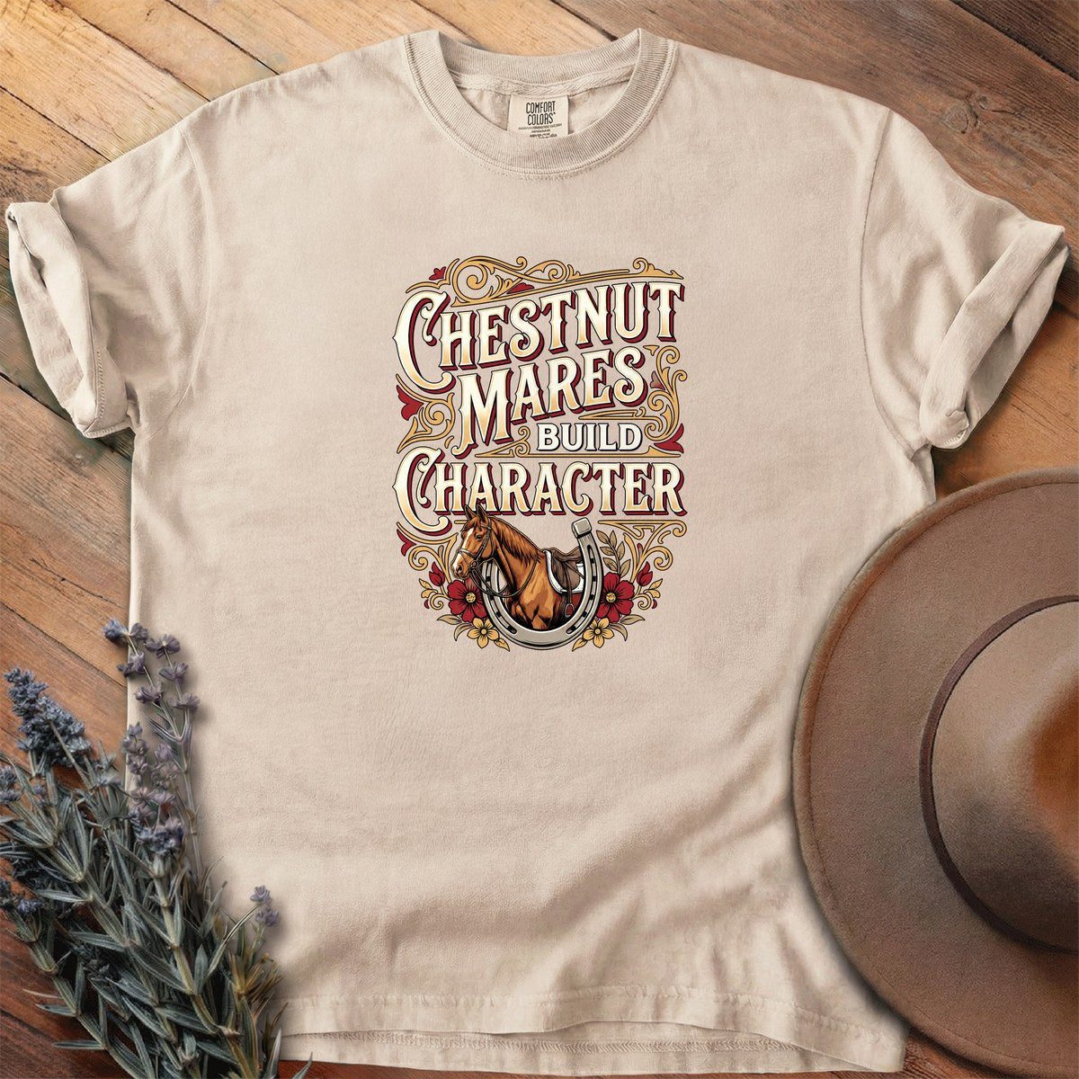 Chestnut Mare Build Character T-Shirt - Horse Graphic Tee - Gift for Horse Lovers - Unisex