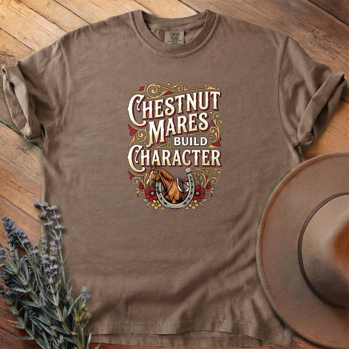 Chestnut Mare Build Character T-Shirt - Horse Graphic Tee - Gift for Horse Lovers - Unisex