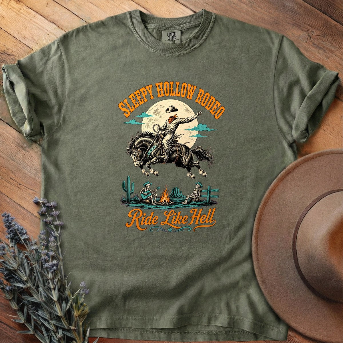 Sleepy Hollow Rodeo T-Shirt - Horse Graphic Tee - Gift for Horse Lovers - Unisex