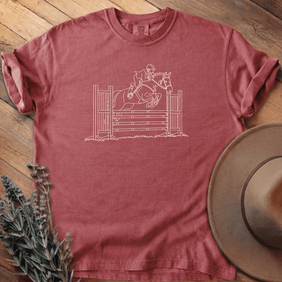 Equestrian Jump T-Shirt - Horse Graphic Tee - Gift for Horse Lovers - Unisex