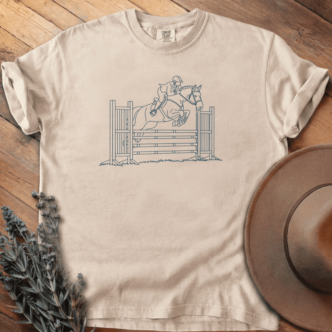 Equestrian Jump T-Shirt - Horse Graphic Tee - Gift for Horse Lovers - Unisex
