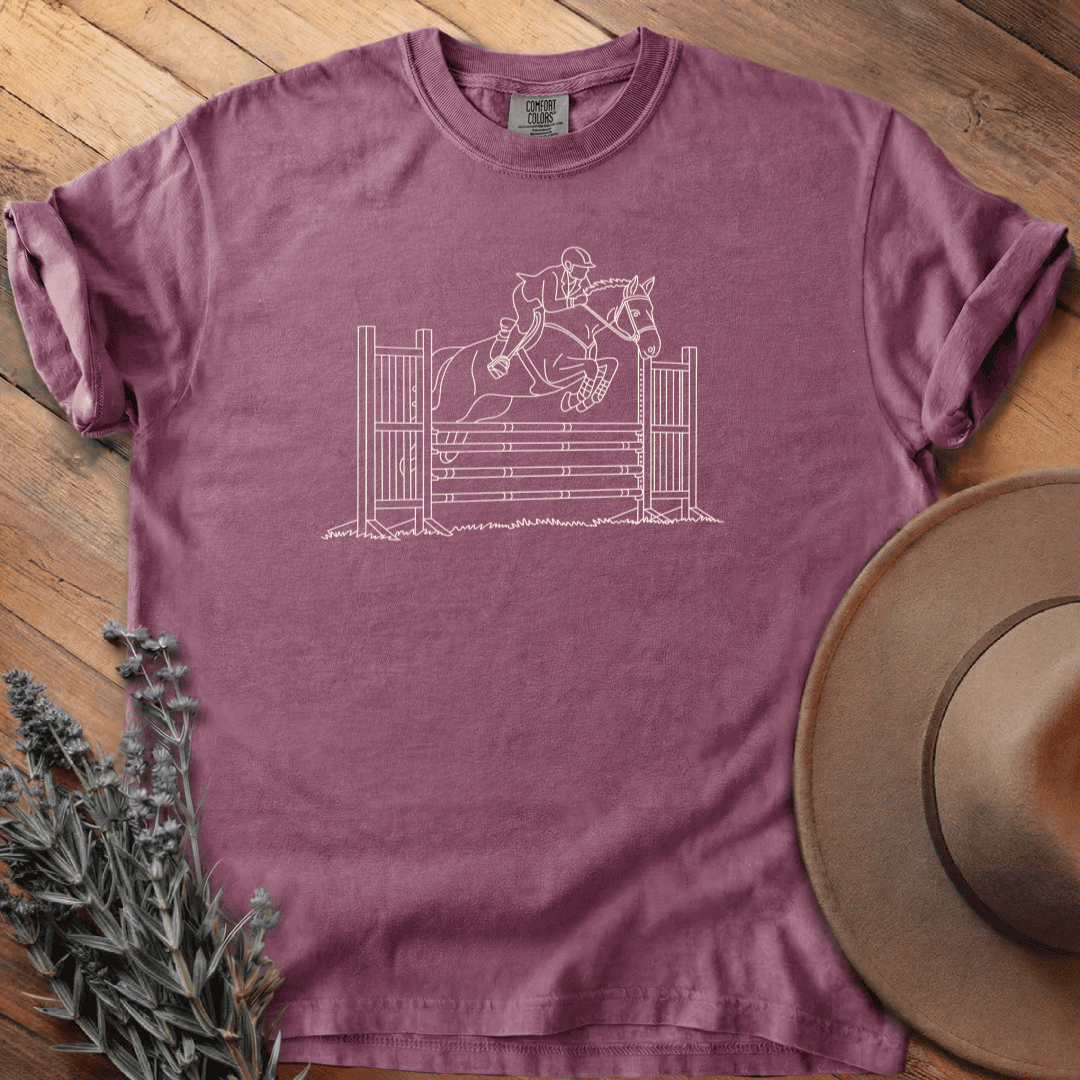 Equestrian Jump T-Shirt - Horse Graphic Tee - Gift for Horse Lovers - Unisex
