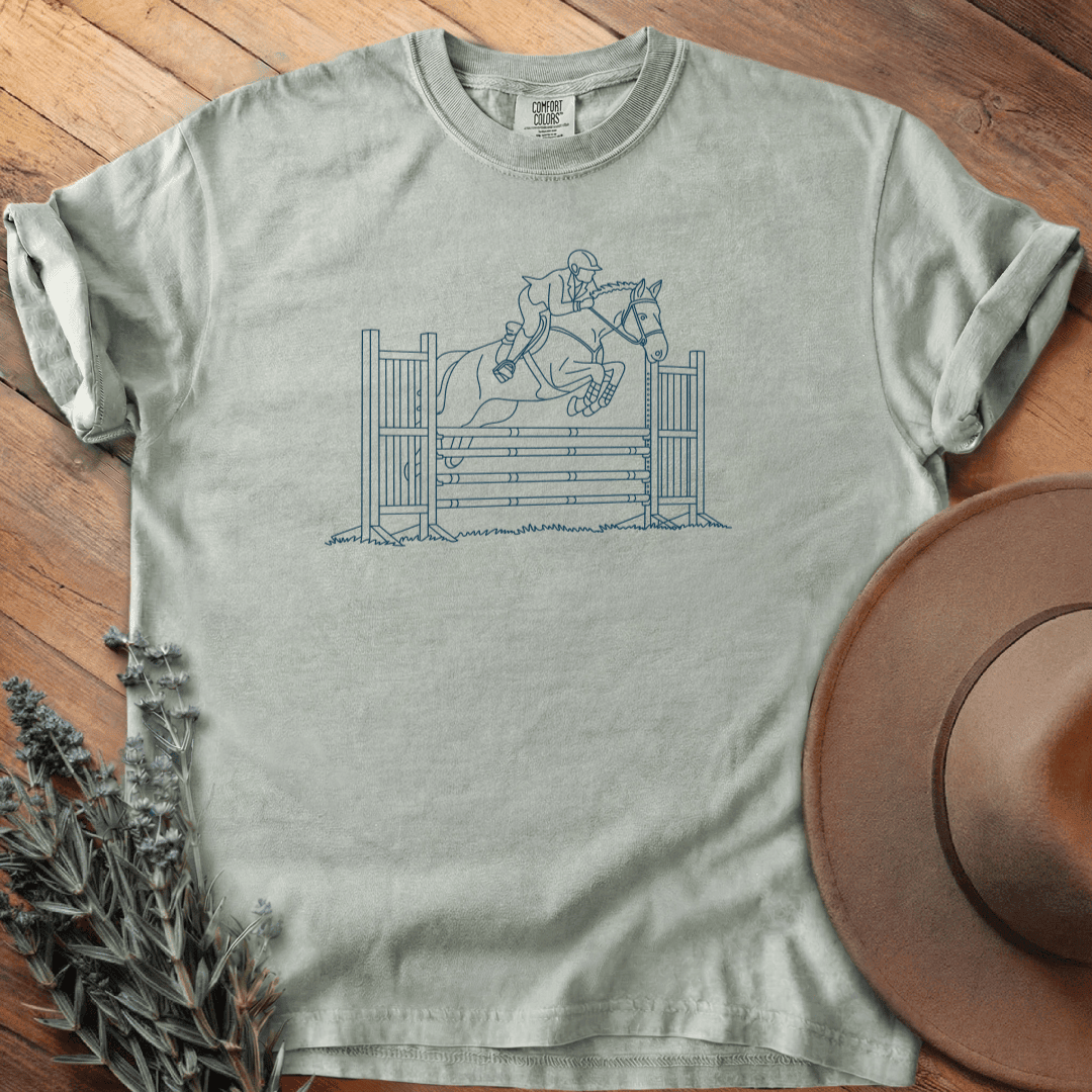 Equestrian Jump T-Shirt - Horse Graphic Tee - Gift for Horse Lovers - Unisex