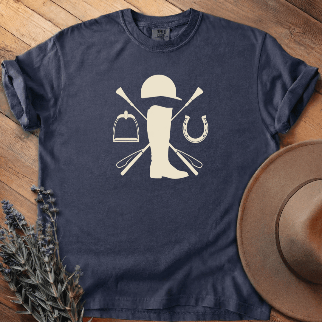 Equestrian boot T-Shirt - Horse Graphic Tee - Gift for Horse Lovers - Unisex