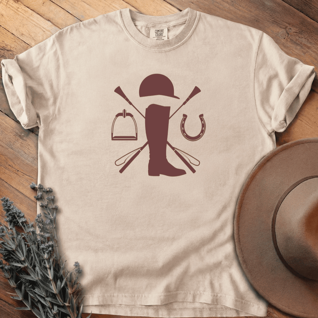 Equestrian boot T-Shirt - Horse Graphic Tee - Gift for Horse Lovers - Unisex