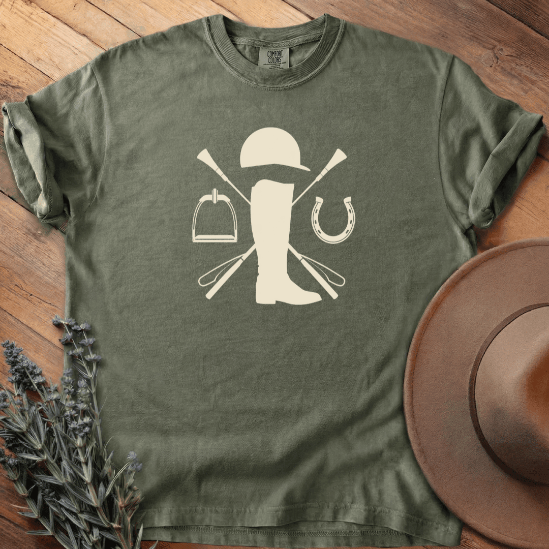 Equestrian boot T-Shirt - Horse Graphic Tee - Gift for Horse Lovers - Unisex