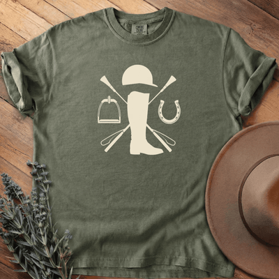 Equestrian boot T-Shirt - Horse Graphic Tee - Gift for Horse Lovers - Unisex