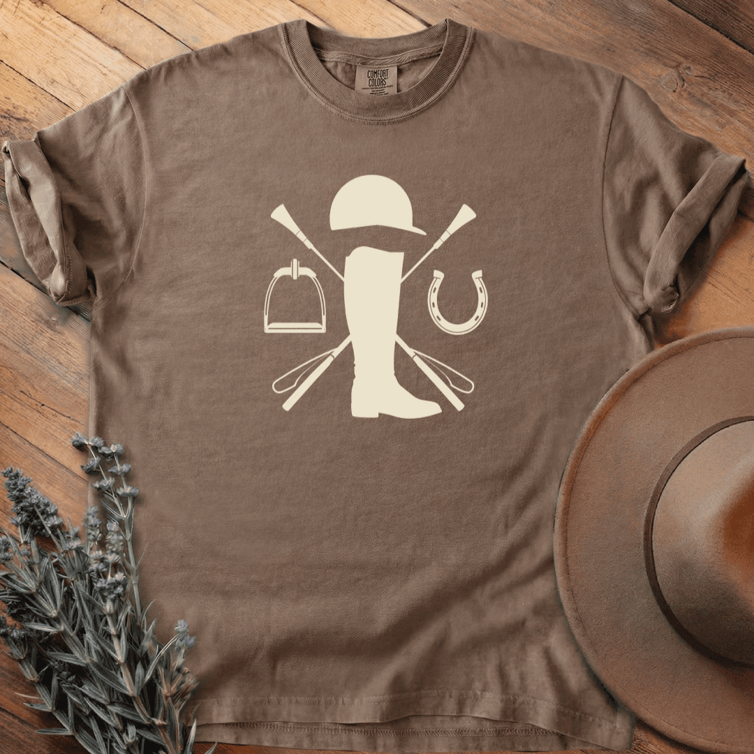Equestrian boot T-Shirt - Horse Graphic Tee - Gift for Horse Lovers - Unisex