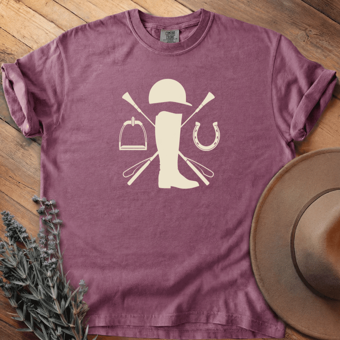 Equestrian boot T-Shirt - Horse Graphic Tee - Gift for Horse Lovers - Unisex