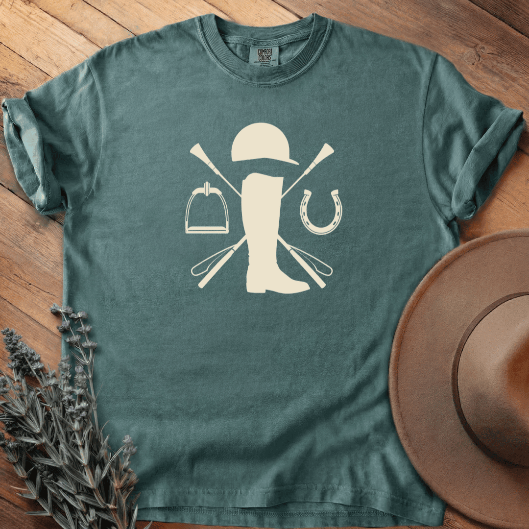 Equestrian boot T-Shirt - Horse Graphic Tee - Gift for Horse Lovers - Unisex