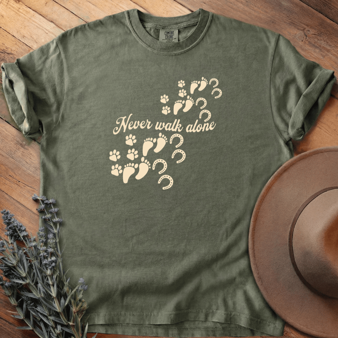 Never Walk Alone T-Shirt - Horse Graphic Tee - Gift for Horse Lovers - Unisex