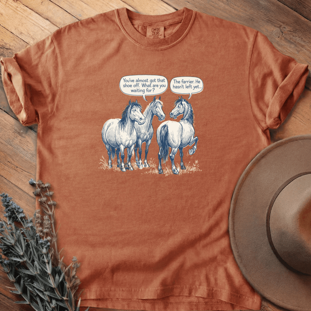 Farrier Cartoon T-Shirt - Horse Graphic Tee - Gift for Horse Lovers - Unisex