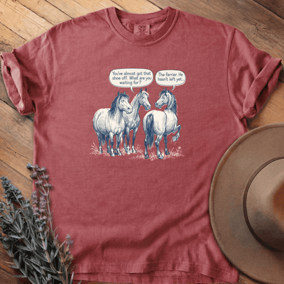 Farrier Cartoon T-Shirt - Horse Graphic Tee - Gift for Horse Lovers - Unisex